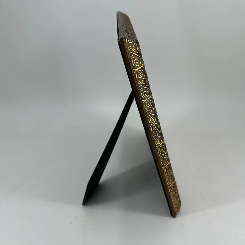 Vintage Style Ornate Gold Bronze Embossed 8x10 Picture Frame Tabletop Wall Mount